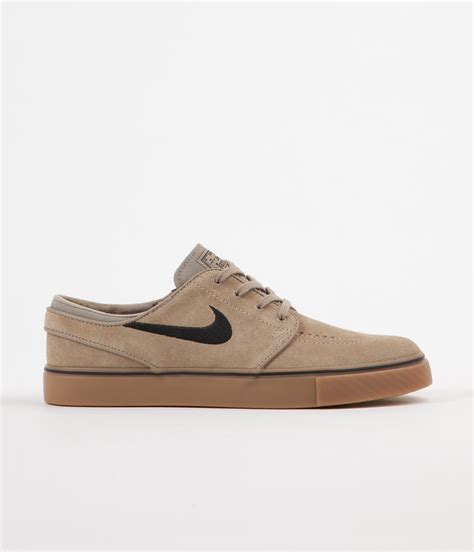 Nike SB Stefan Janoski Shoes - Khaki / Black - Gum Light Brown | Flatspot