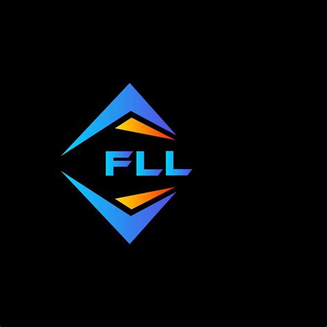 FLL abstract technology logo design on Black background. FLL creative ...