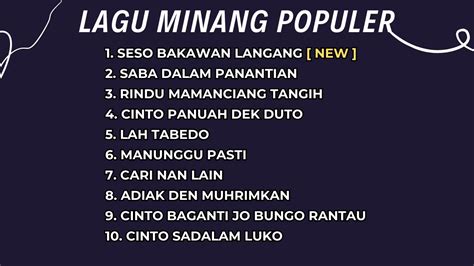 Lagu Minang Terbaru 2023 | Seso Bakawan Langang | TOP 10 LAGU MINANG TERBARU INDONESIA - YouTube