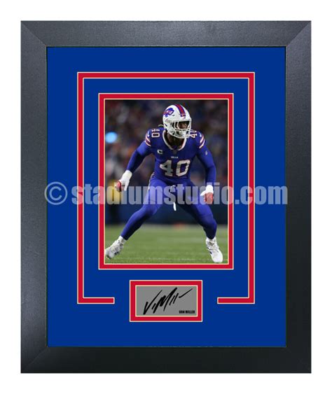 Von Miller Buffalo Bills Facsimile Signature Tribute - The Stadium Studio