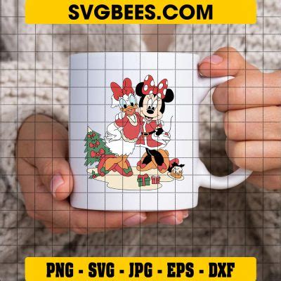 Disney Minnie Daisy Christmas SVG PNG, Minnie Mouse Christmas SVG, Daisy Duck Christmas SVG ...