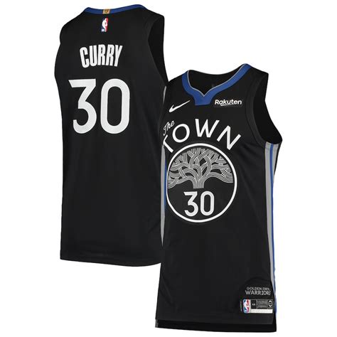 Men's Nike Stephen Curry Black Golden State Warriors Authentic Jersey - City Edition