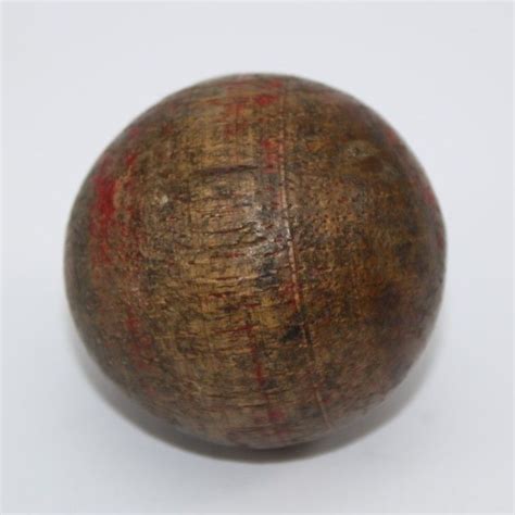 Lot Detail - Antique Wooden Golf Ball