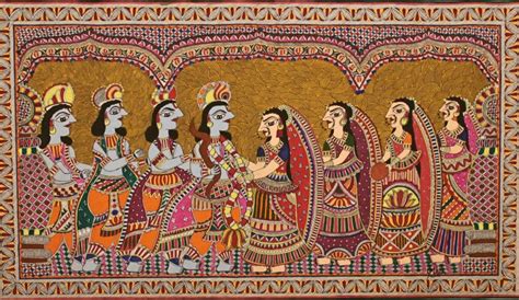 Mukti Mithila Painting of Sita Swayamvar - MithilanchalGroup