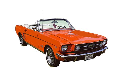 1965 Red Convertible Ford Mustang - Classic Car Photograph by Keith ...