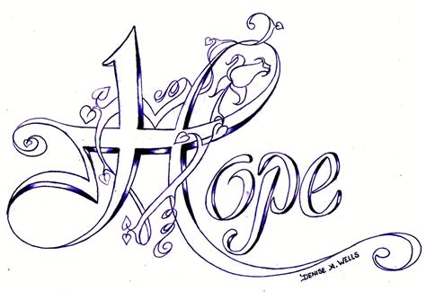 "Hope" Tattoo Design by Denise A. Wells | "Hope" Tattoo desi… | Flickr