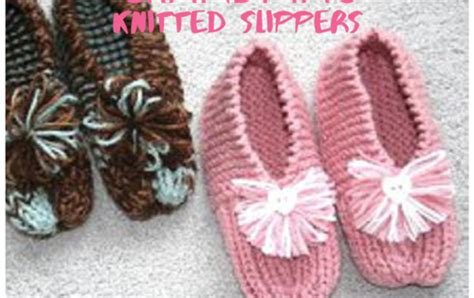 Knit Simple Grandma Slippers [FREE Knitting Pattern]