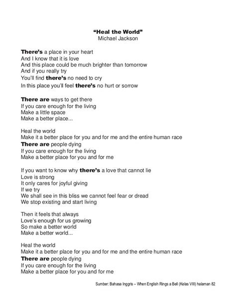 Heal The World - Lyrics