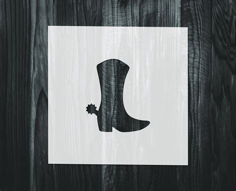 Cowboy Boot Stencil Mylar Reusable Stencil Stencil FAST - Etsy UK