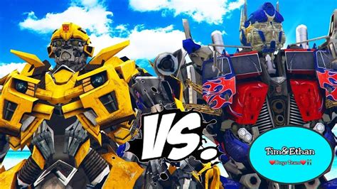 Optimus Prime vs Bumblebee || Transformers Collection || Nemesis Prime vs Bumblebee || Hasbro ...