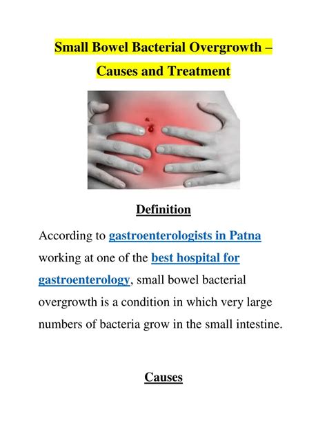 PPT - Small Bowel Bacterial Overgrowth â€“ Causes and Treatment ...