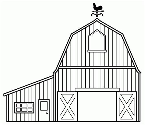 Free Clipart Printable Black And White Coloring Pages Country Barns