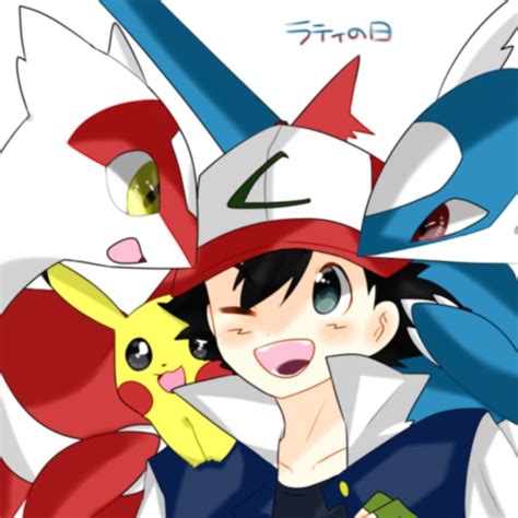 Latias, Pikachu, Ash Ketchum and Latios Art by niniko0225_r from Twitter Source: https://twitter ...