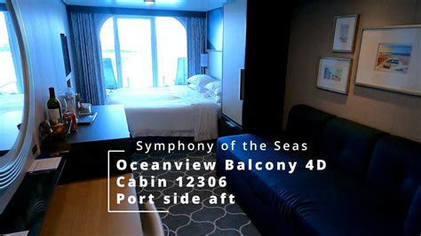 [4K] Symphony of the Seas Oceanview Balcony 4D Cabin Tour 2021 - YouTube