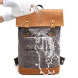 Waxed Canvas Backpack Waterproof for Camera Laptop - Woosir