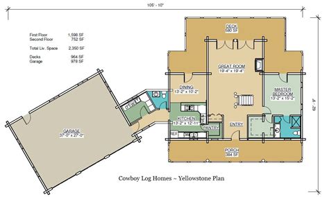 yellowstone log home first floor plan Log Home Floor Plans, House Plans ...