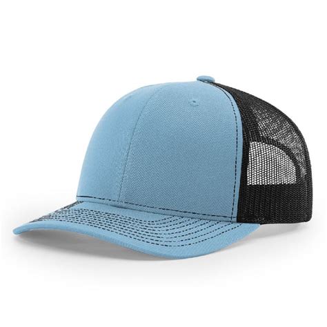 Richardson 112 Columbia Blue/Black Trucker Snapback – Megadeluxe