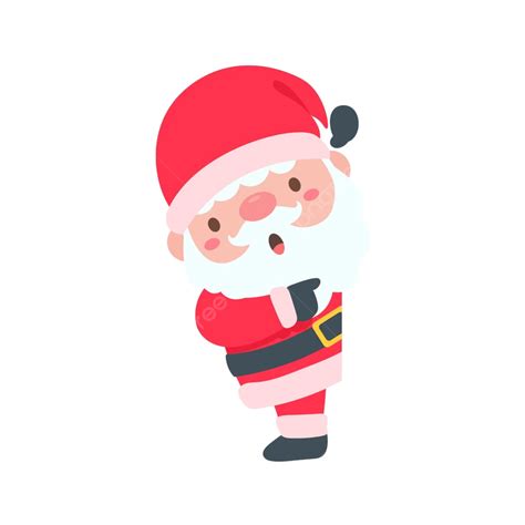 Santa Claus Cartoon Character With Blank Sign For Decorating Christmas Greeting Cards, Festive ...