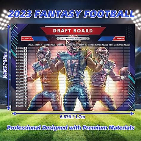 Fantasy Football Draft Board 2023-2024 Kit, 2023 Fantasy Football Draft Kit Large 14 Teams 20 ...