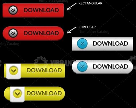 PSD Download Buttons - Templates Engine | High Quality Templates Store