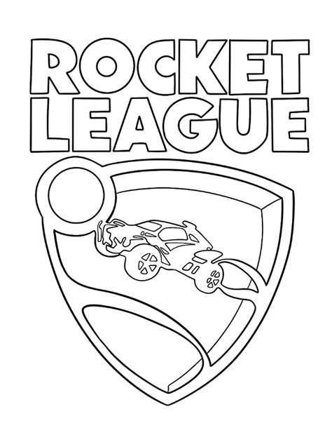 Rocket League Coloring Pages – Easy Rocket League Alpha Outline Coloring Page For Kids ...