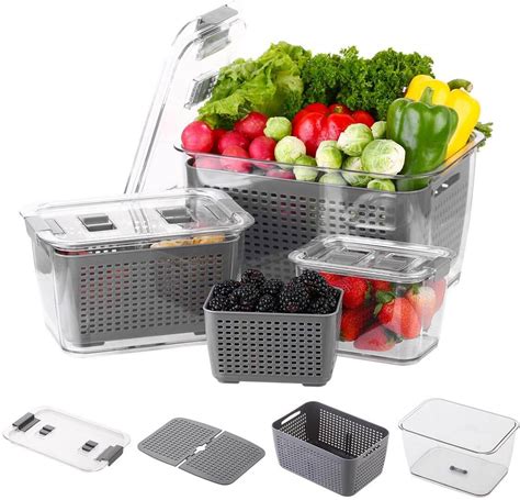 Fresh Produce Vegetable Fruit Storage Containers - Top Kitchen Gadget