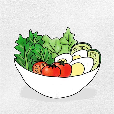 How to Draw a Salad - HelloArtsy