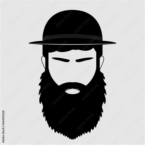 silhouette of a person, silhouette of a beard, beard shadow, beard ...