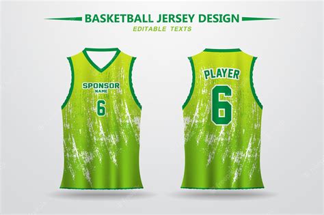 Diseño de jersey verde claro y plantilla para imprimir | Vector Premium