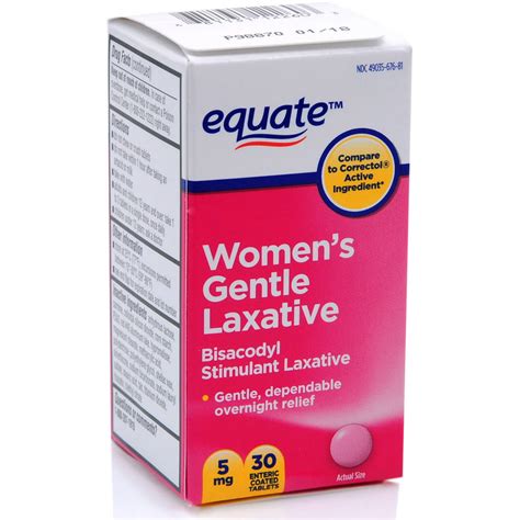 Equate Women's Laxative Bisacodyl Enteric Coated Tablets, 5 mg, 30 Ct ...