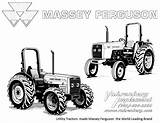 Massey Ferguson Tractor Coloring Pages Sketch Page sketch template