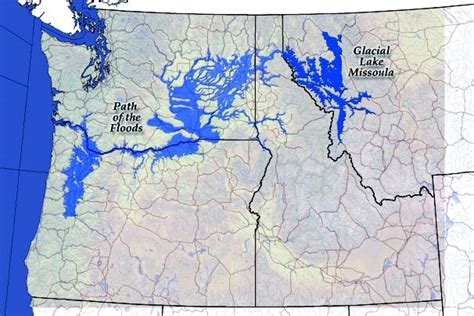 Figure 1. Map of Glacial Lake Missoula