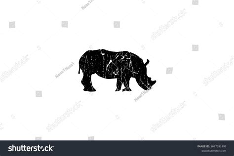 Rhino Logo Design Black White Vector Stock Vector (Royalty Free) 2097031495 | Shutterstock