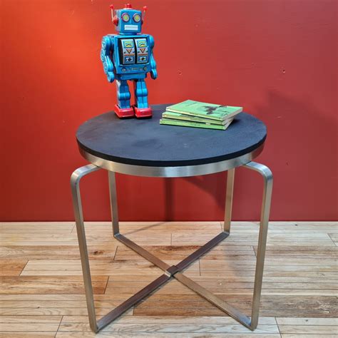 Steel and Black Coffee Table