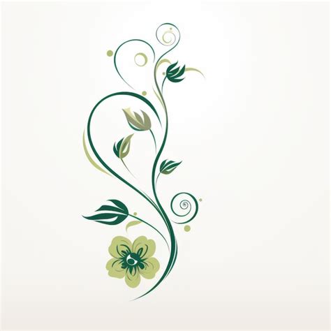 Premium AI Image | Minimalist Vector Green Plant Tattoo Illustration