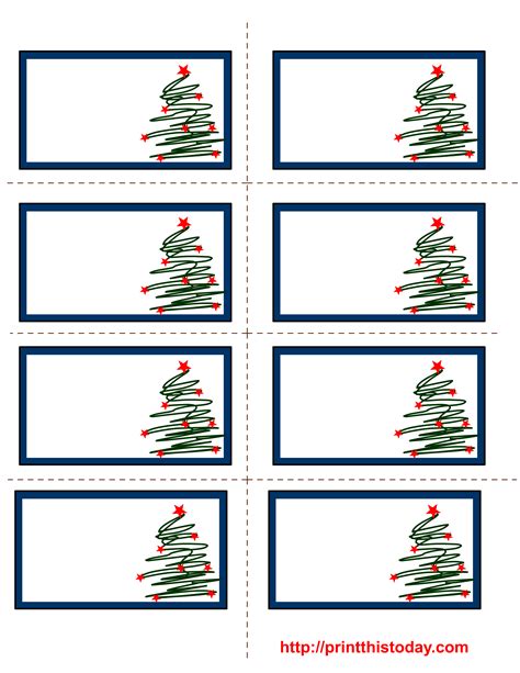 Free Printable Christmas Labels with Trees