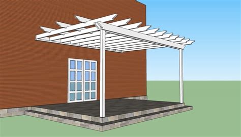 Attached pergola plans | HowToSpecialist - How to Build, Step by Step DIY Plans