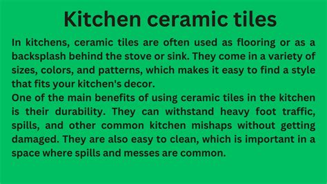 PPT - Kitchen ceramic tiles PowerPoint Presentation, free download - ID:12057585