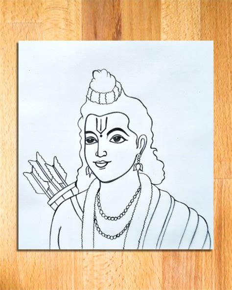 How to draw Lord Shree Ram easy and step by step, Lord Rama drawing for ...