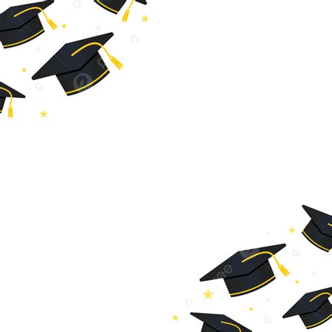 Hat Cap Graduation Frame Design Banner Free Download Vector, Cap ...