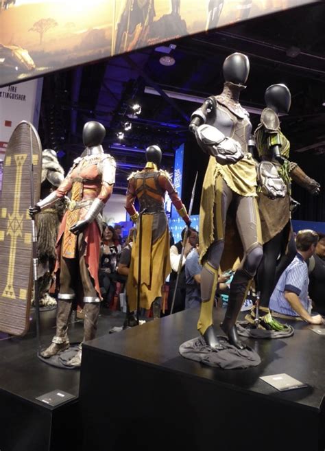 Hollywood Movie Costumes and Props: Black Panther cast film costumes on display at D23 Expo 2017 ...