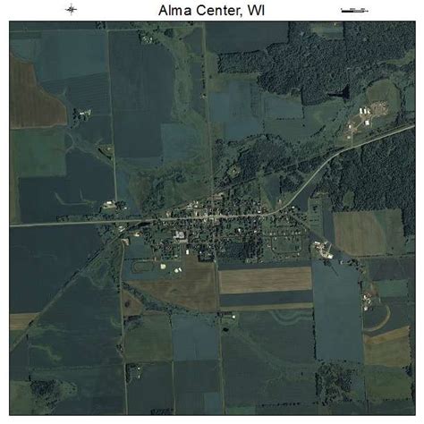 Aerial Photography Map of Alma Center, WI Wisconsin