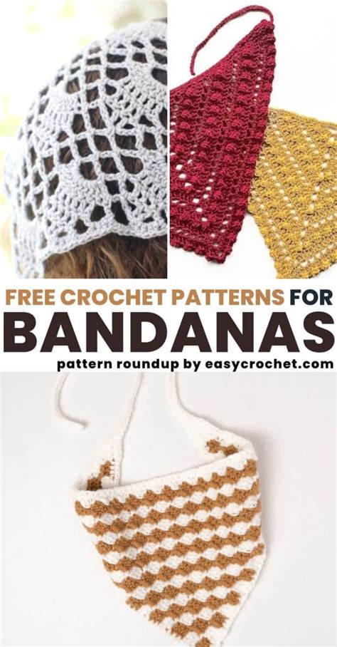 15 Free Crochet Bandana Patterns for all Skill Levels - Easy Crochet Patterns