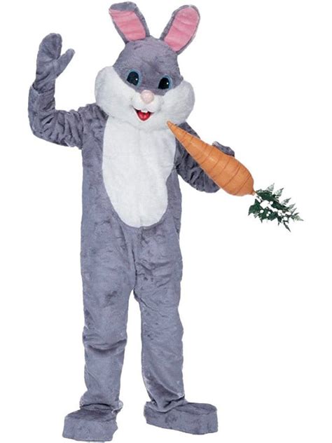 Rabbit Complete (Grey) Mascot Adult Costume — Costume Super Center