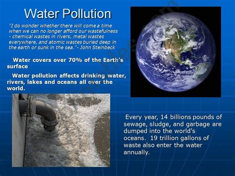 ESL - English PowerPoints: water pollution