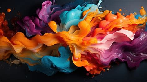 Premium AI Image | Mix of colorful paint creative art