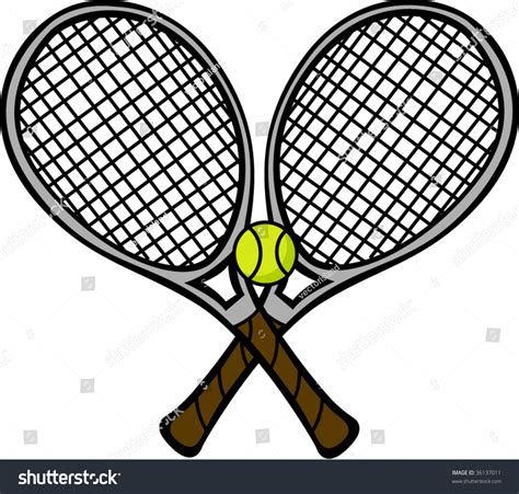 Tennis Rackets Ball Stock Vector 36137011 - Shutterstock