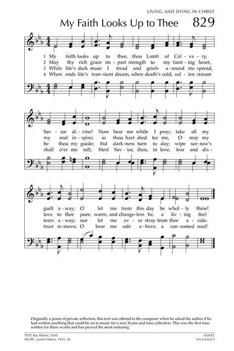 My Faith Looks Up to Thee [high (1800×2700)] Gospel Song Lyrics, Hymn Music, Hymns Lyrics ...