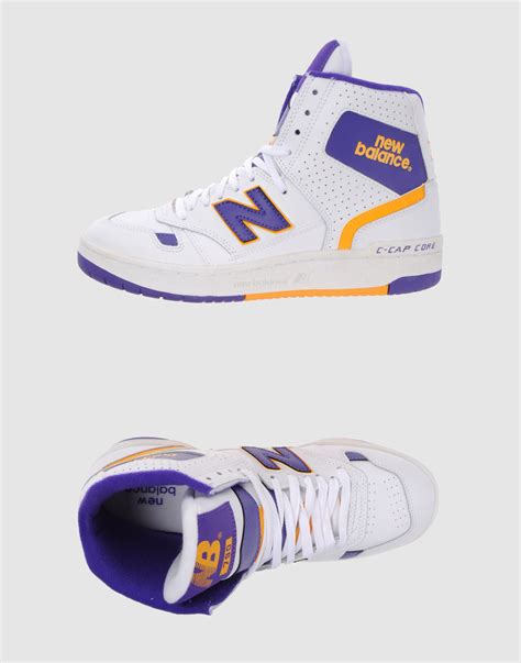 New Balance High-top Sneaker in White for Men (purple) | Lyst