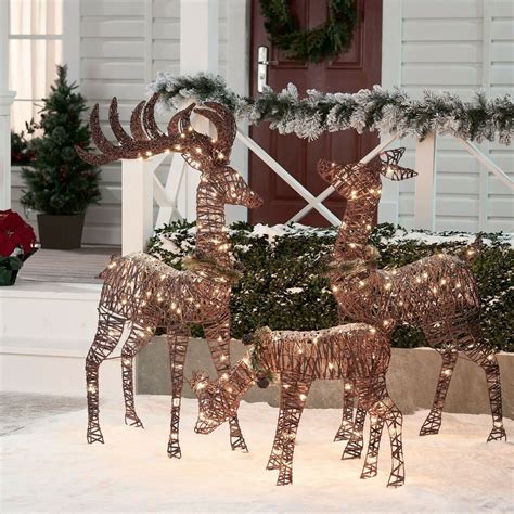 Hunting Outdoor Christmas Reindeer Buck Fawn Doe Yard Porch Lawn Decor ...